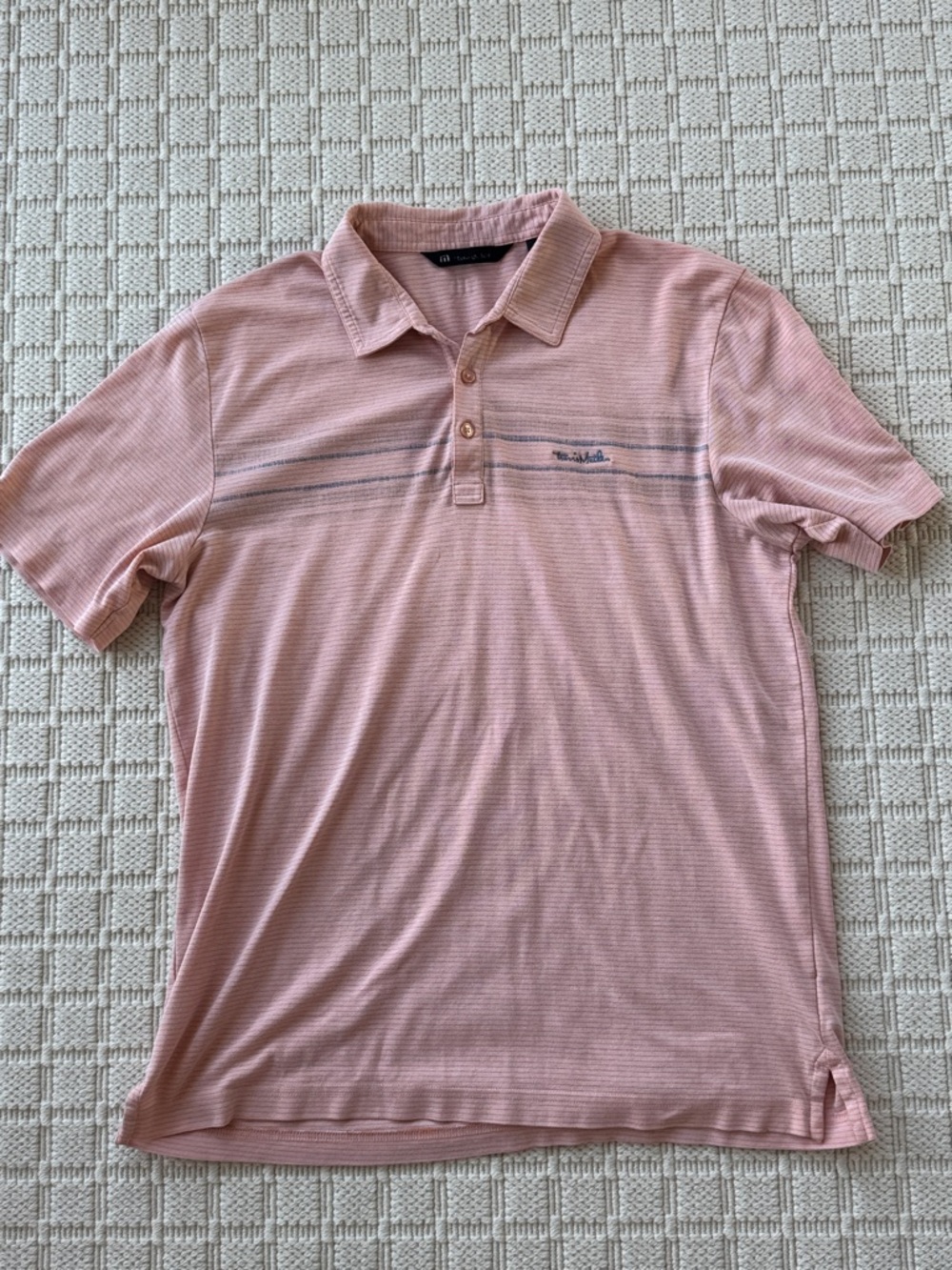 Travis Mathew Men's Soft Polo with Subtle Stripe